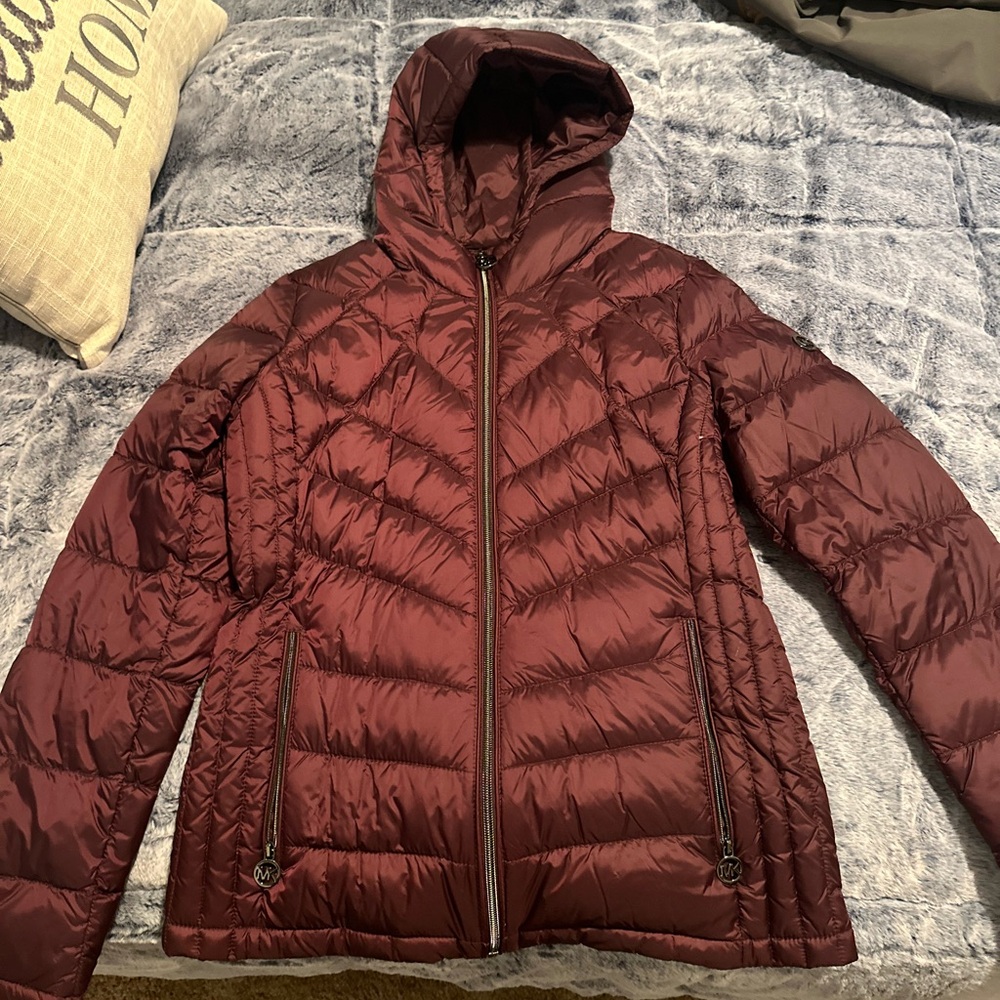 MICHAEL Michael Kors Maroon Puffer Jacket